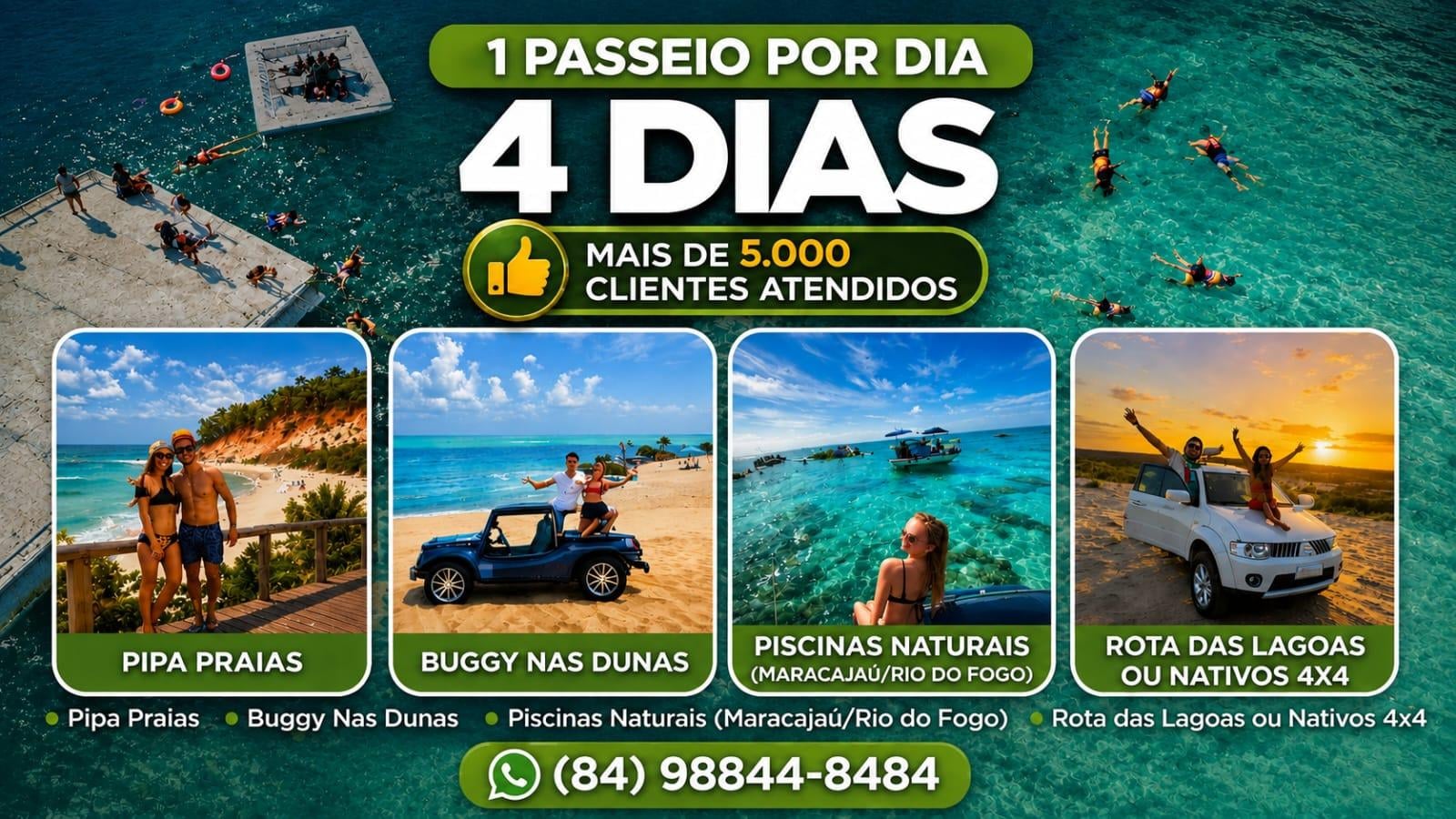 Pacote de 4 dias - OS Mais Escolhidos