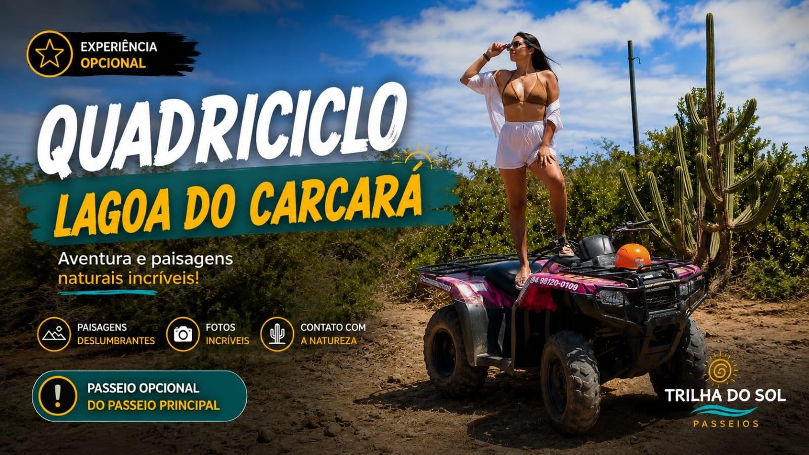 Quadriciclo na Lagoa do Carcará