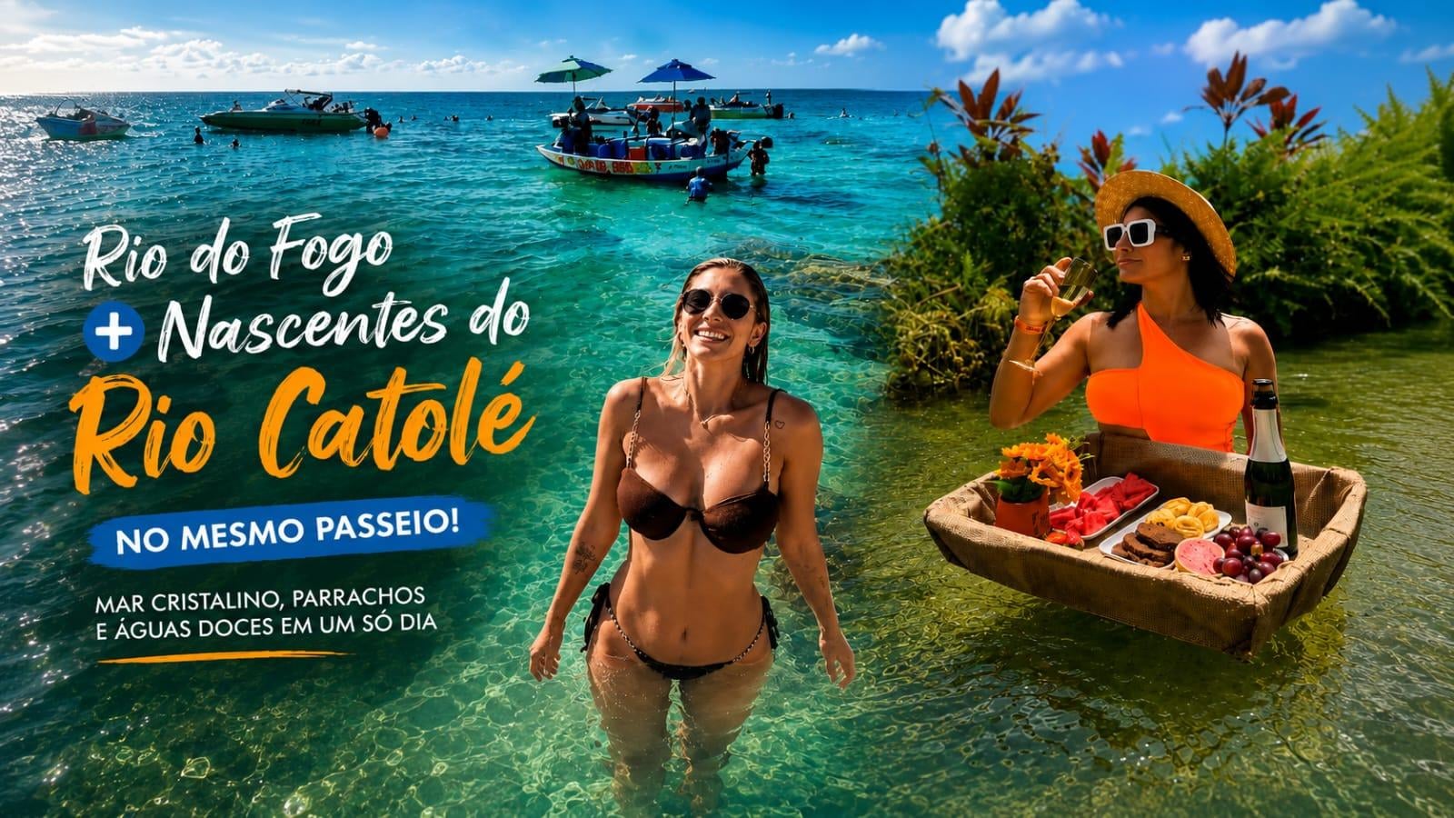 Parrachos Rio do Fogo + day use no lounge do Rio catolé