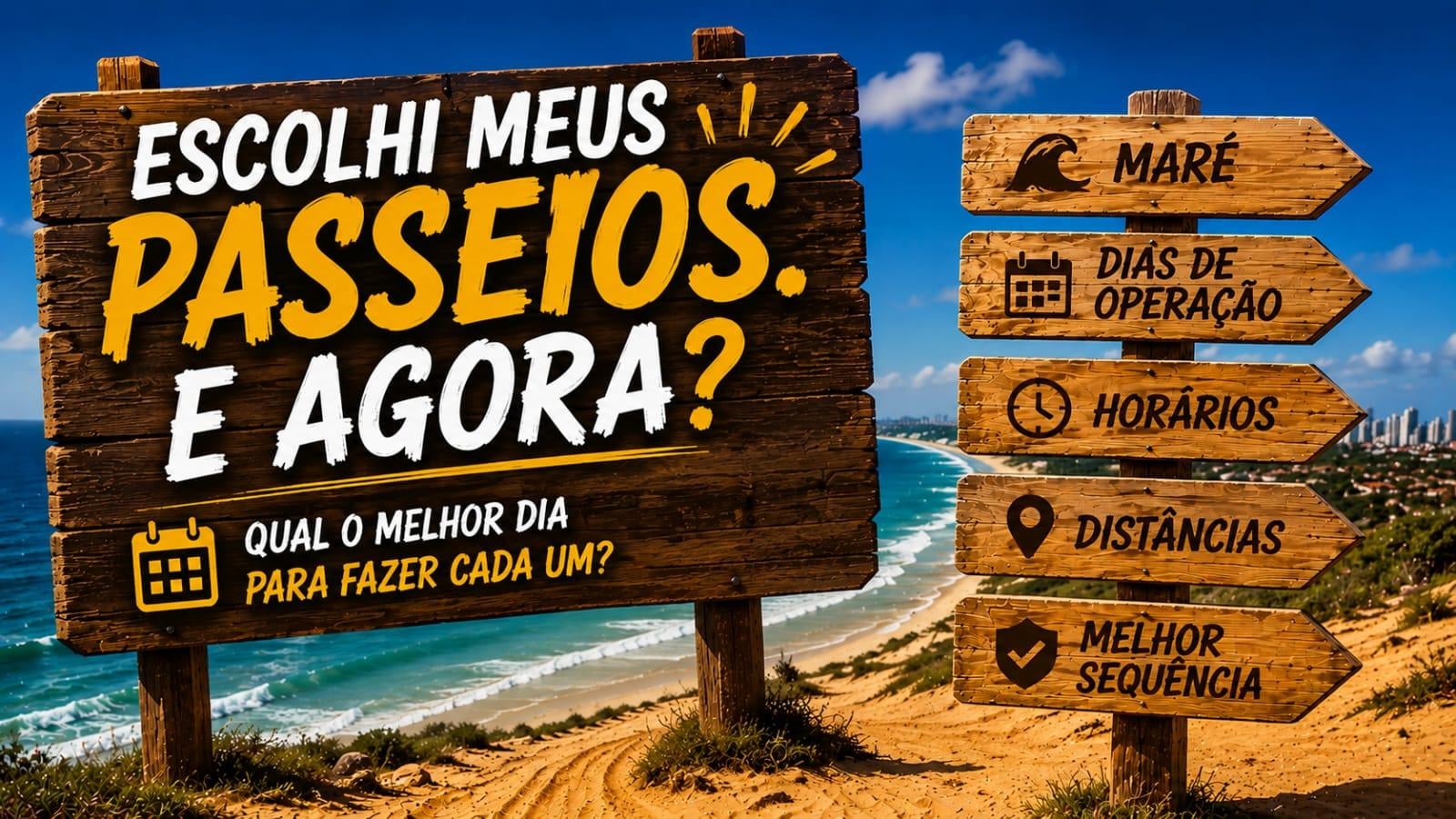 Qual o melhor dia para cada passeio